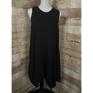 MOSSIMO BLACK SHARK BITE ROUND NECK CASUAL SWING EVERYDAY TANK DRESS SIZE LARGE